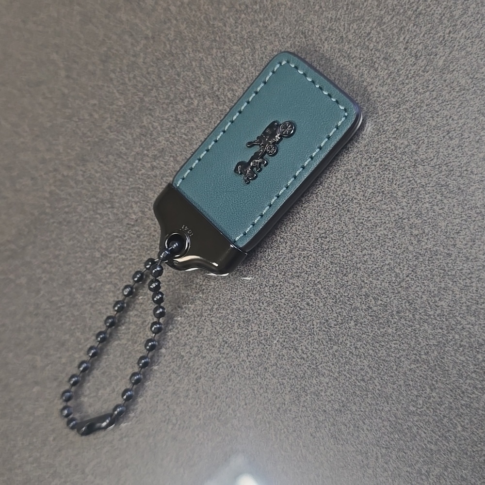 Coach 1941 Carriage Hang Tag Teal Blue